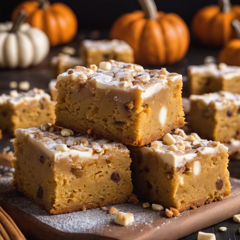 Pumpkin White Chocolate Blondies