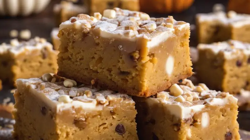 Pumpkin White Chocolate Blondies