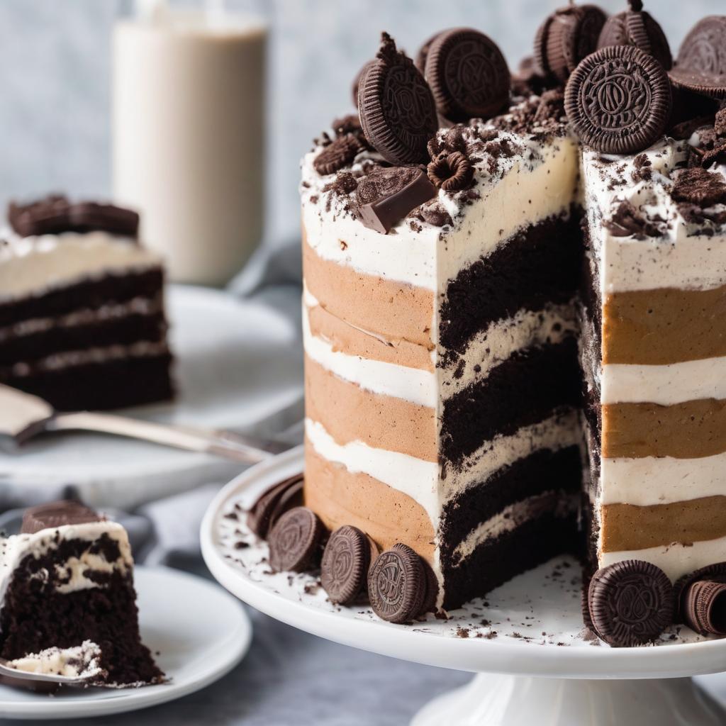 Mocha Oreo Crunch Cake