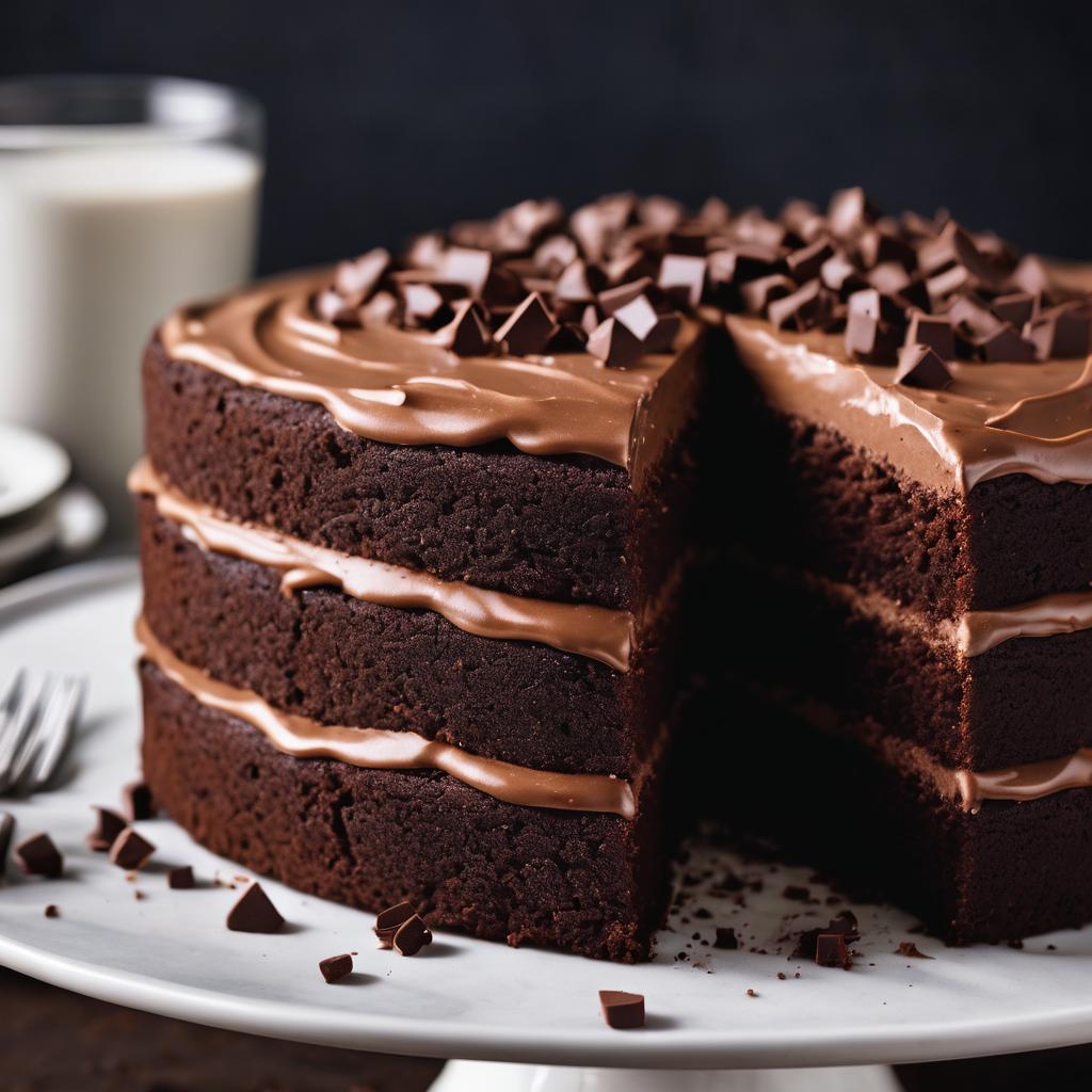 Rich Chocolate Cake with Fudge Frosting