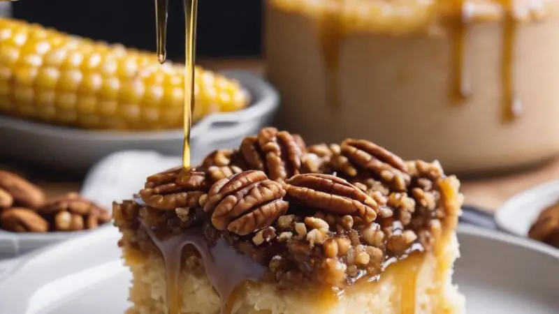 Caramel Pecan Upside-Down Cake with Cinnamon