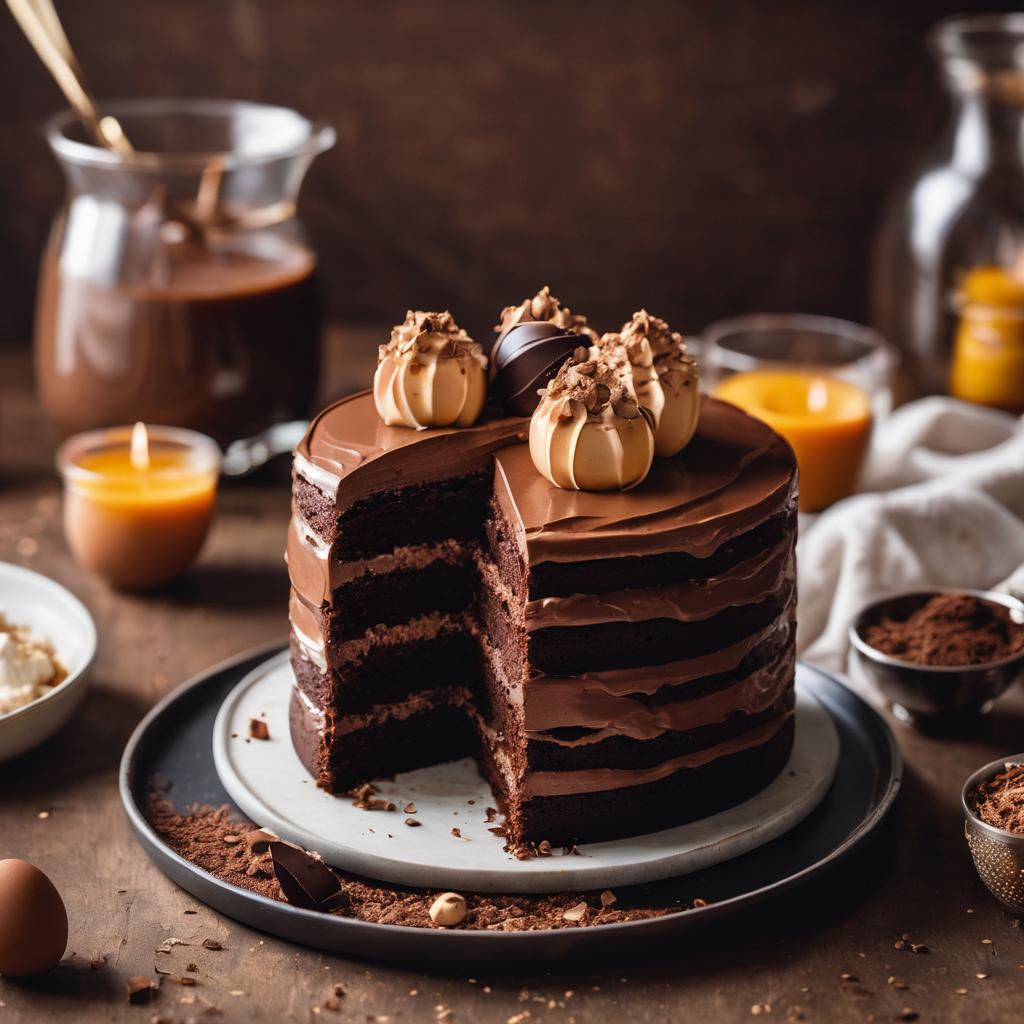 Vegan Chocolate Cake with Dark Chocolate Frosting