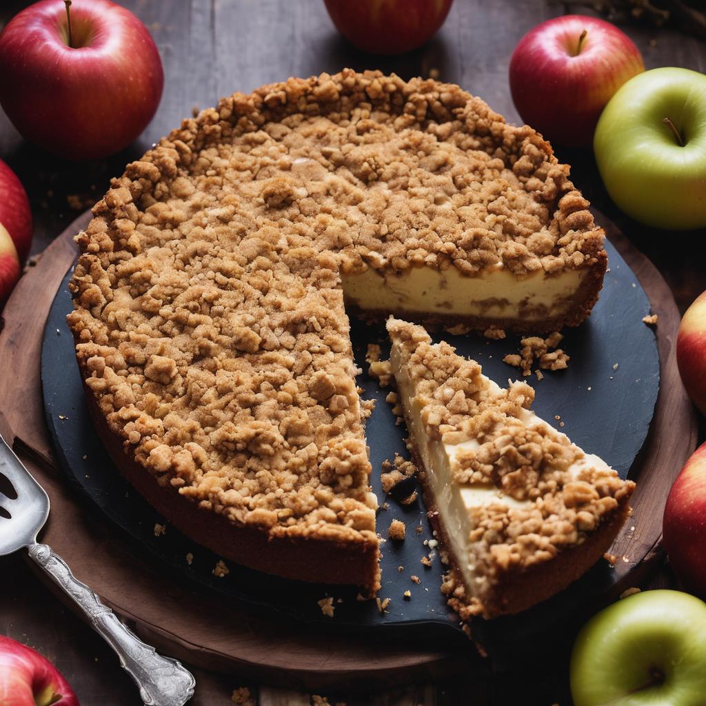 Decadent Vegan Apple Crumble Cheesecake