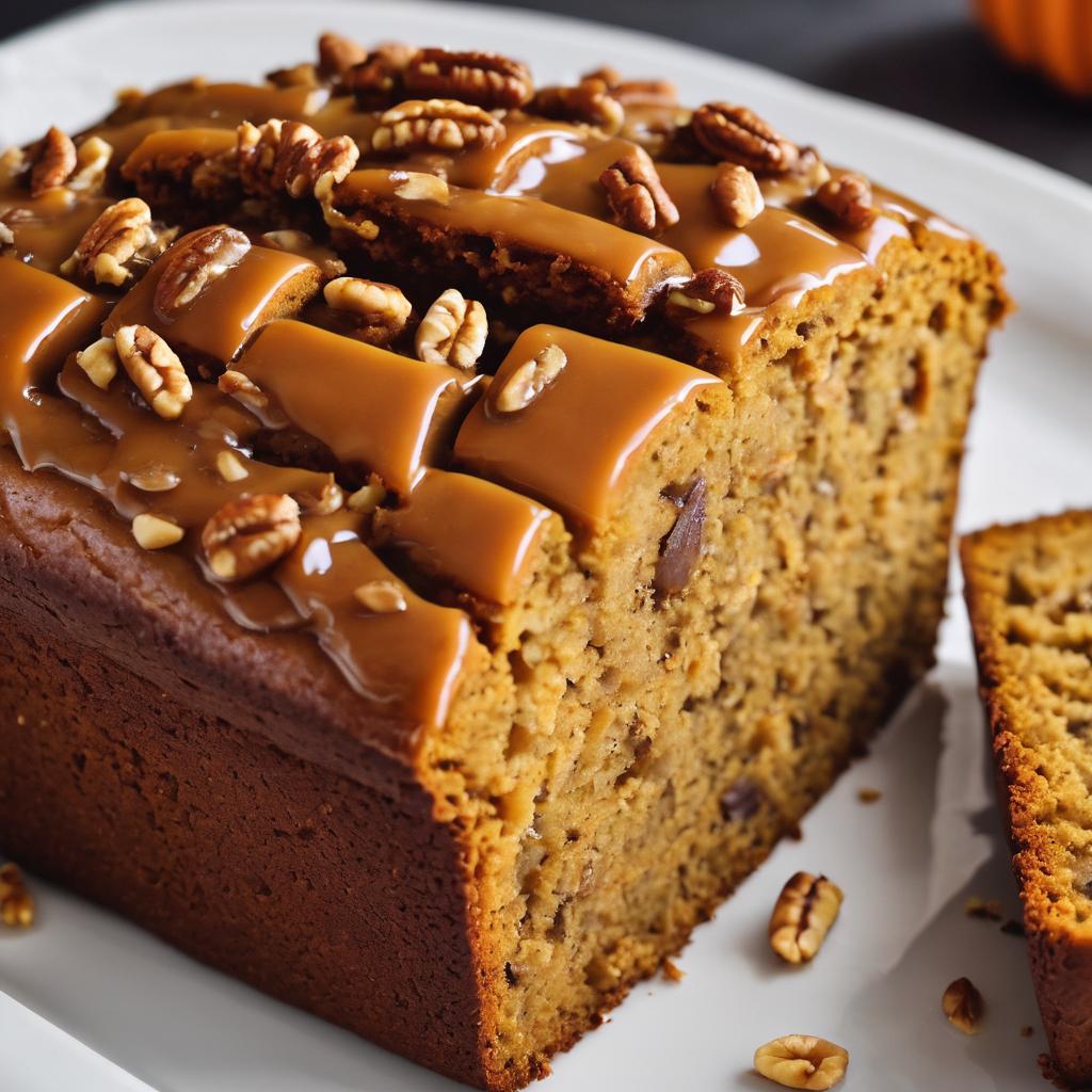 Sumptuous Vegan Pumpkin Bread with Pecan Streusel and Biscoff Glaze Recipe