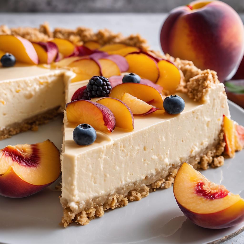 Sumptuous Peachy Cashew Cheesecake