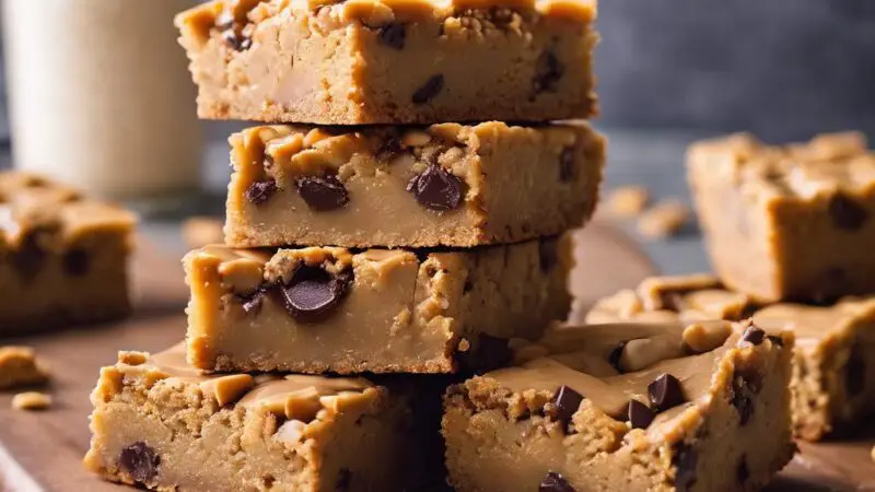 Salted Peanut Butter Chocolate Chip Vegan Blondies