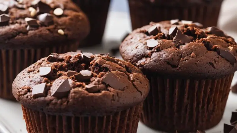 Vegan Banana Nut Butter Chocolate Muffins