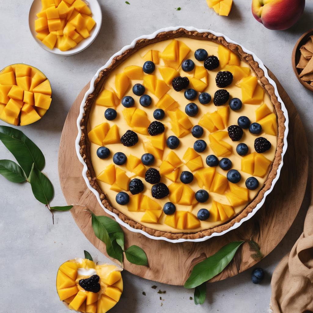 Tropical Mango-Passion Delight Tart: A Vegan Sensation