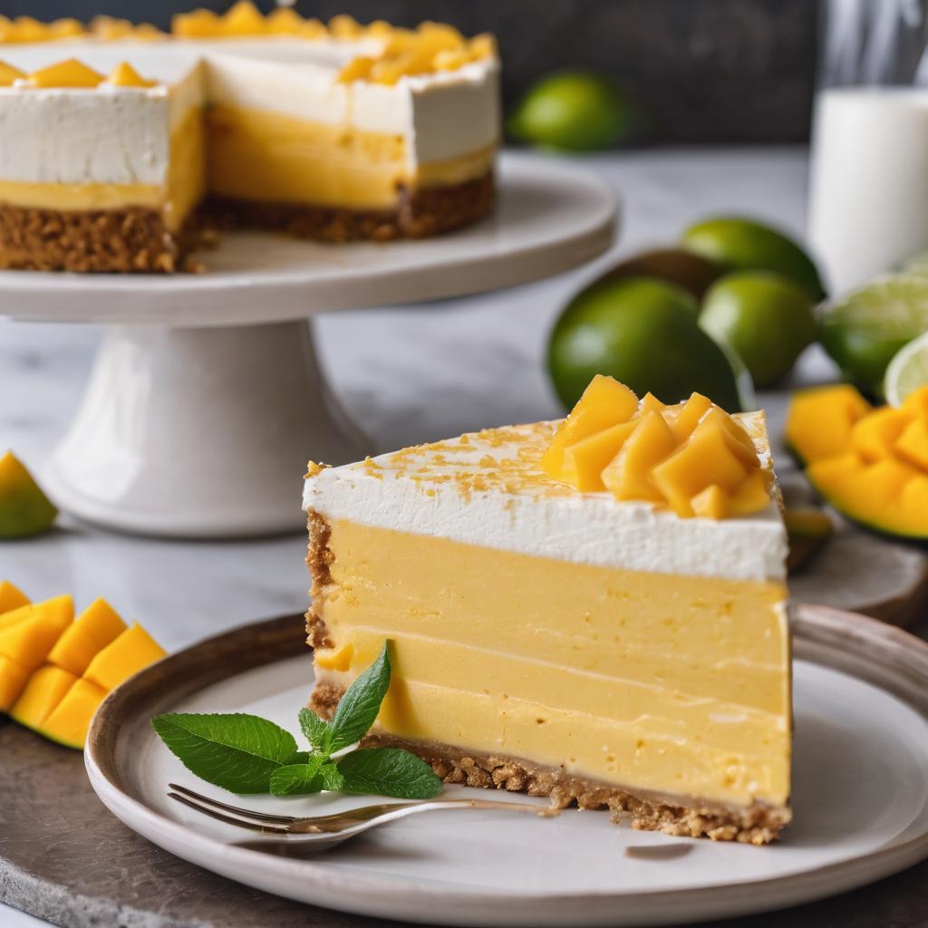 Tropical Mango-Lime Vegan Cheesecake