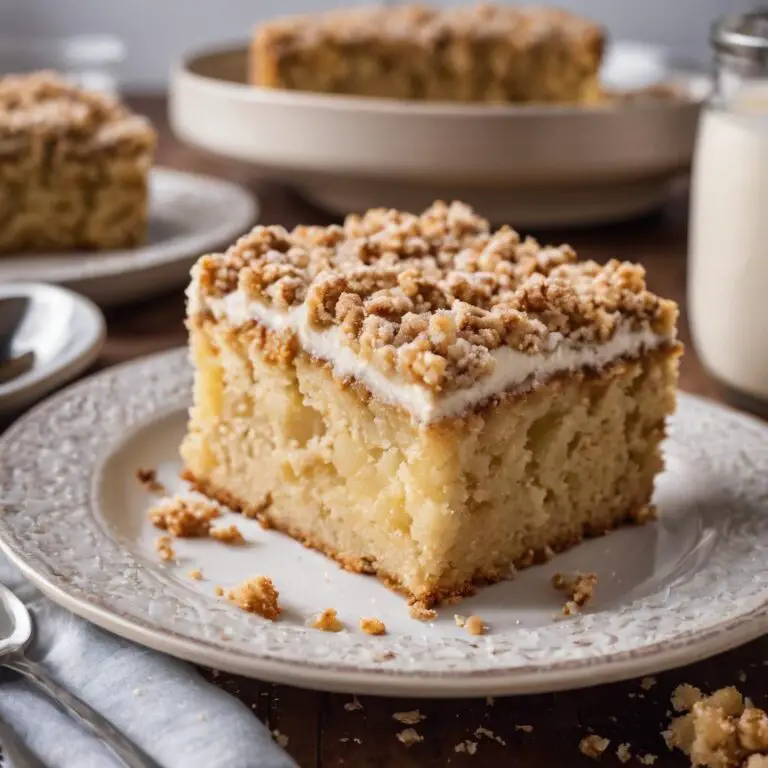 Banana Bliss Cake with Cinnamon Crumble and Sweet Glaze