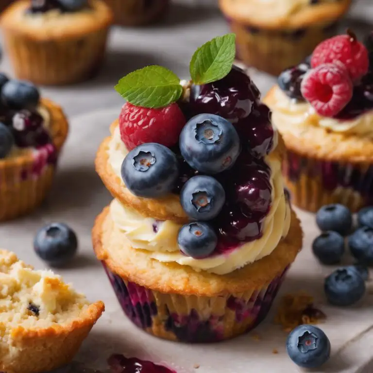 Luscious Blueberry-Cheesecake Muffins 🫐