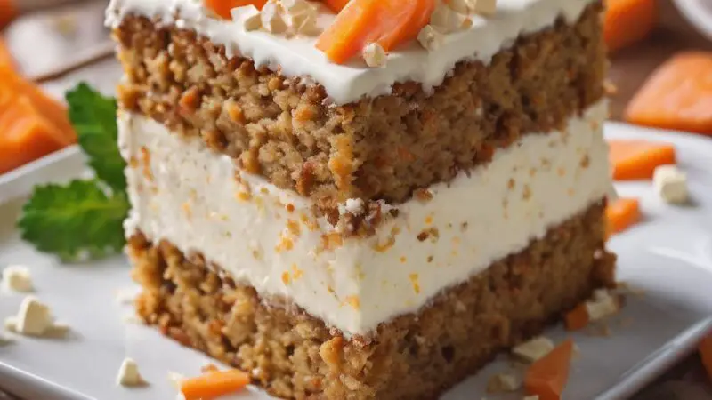 Breakfast Carrot Cake with Cream Cheese Frosting and White Chocolate Glaze