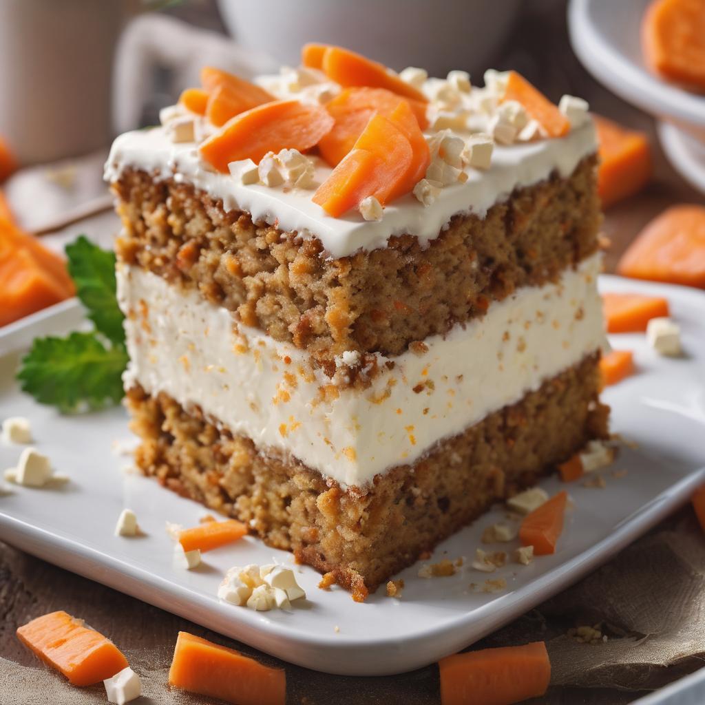 Breakfast Carrot Cake with Cream Cheese Frosting and White Chocolate Glaze