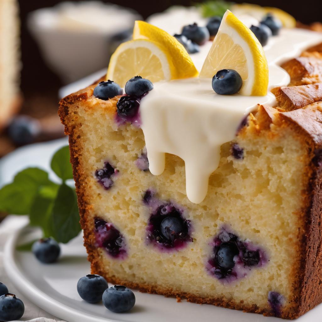 Blueberry Loaf with Lemon Cream Cheese Frosting