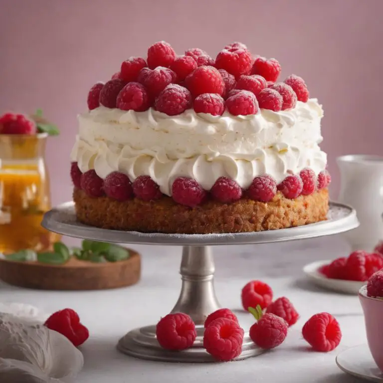 Simplified Raspberry Cream Cake 🍰❤️‍🔥