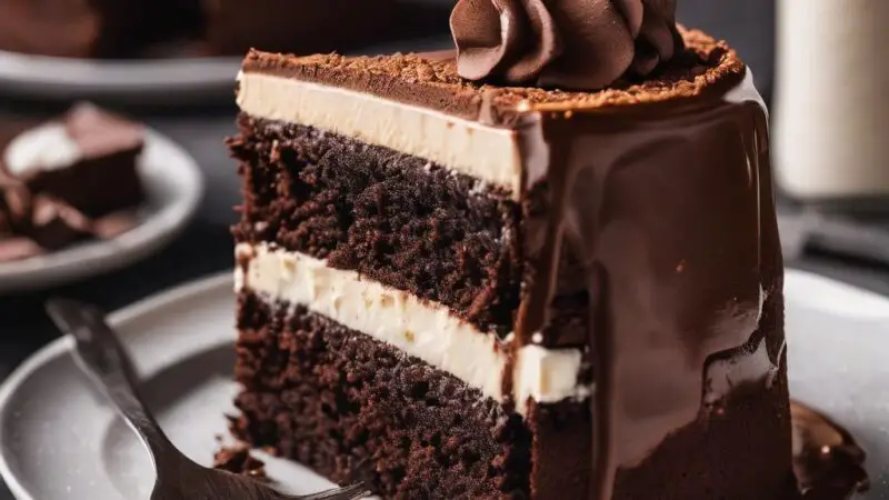 Decadent Chocolate Cake with Cream Cheese Frosting