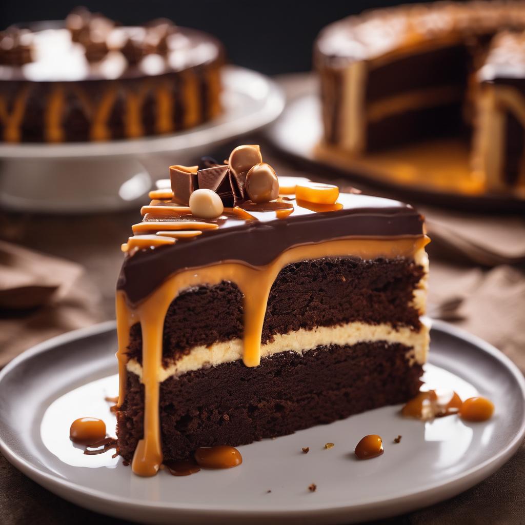 Chocolate Cake with Chocolate Caramel Frosting