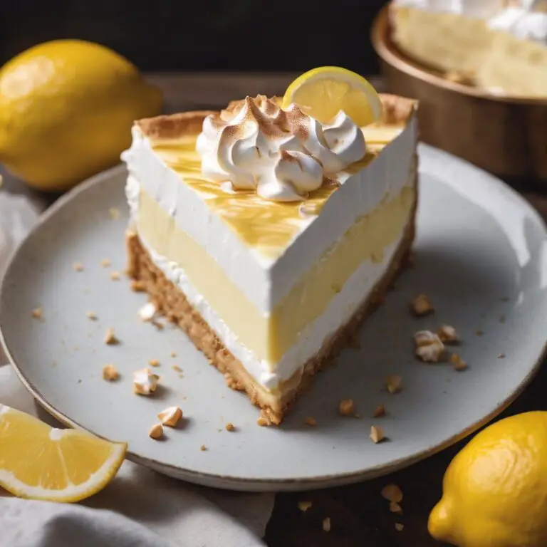 Luscious Lemon Cheesecake with Meringue Topping