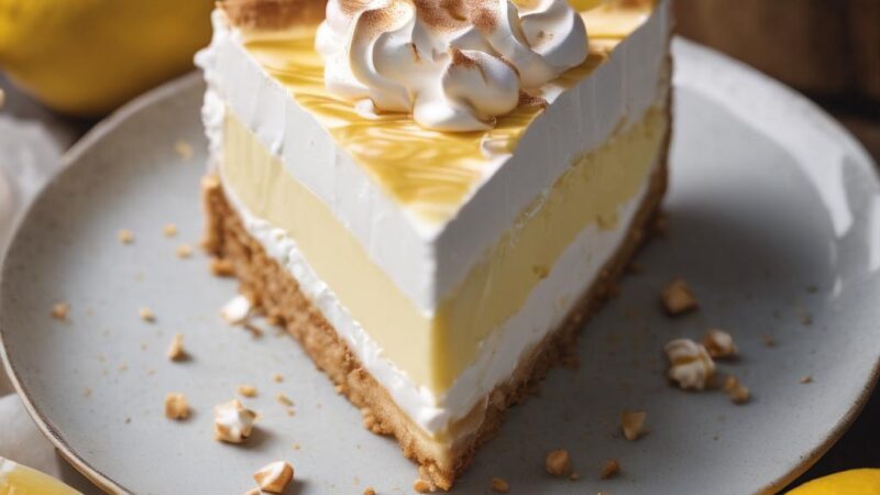 Luscious Lemon Cheesecake with Meringue Topping