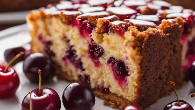 Cherry Crumble Cake Recipe