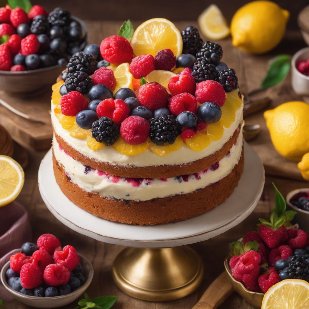Mixed Berry Lemon Cake