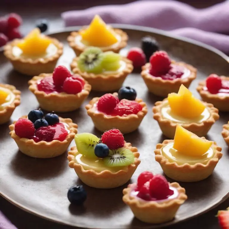 Bite-Sized Fruit Tarts with Vanilla Cream – From 📌Pin To Plate🍰