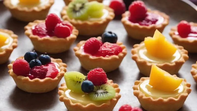 Bite-Sized Fruit Tarts with Vanilla Cream