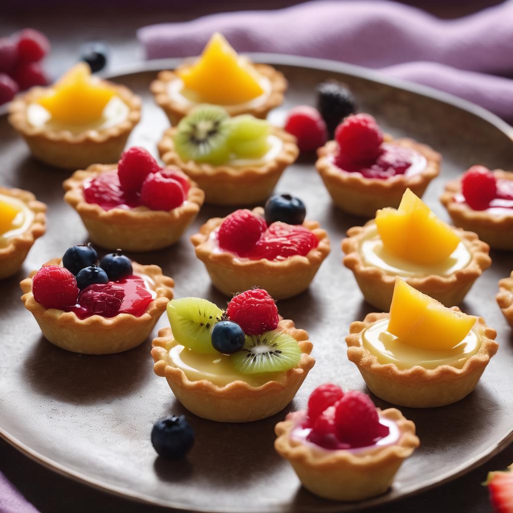 Bite-Sized Fruit Tarts with Vanilla Cream