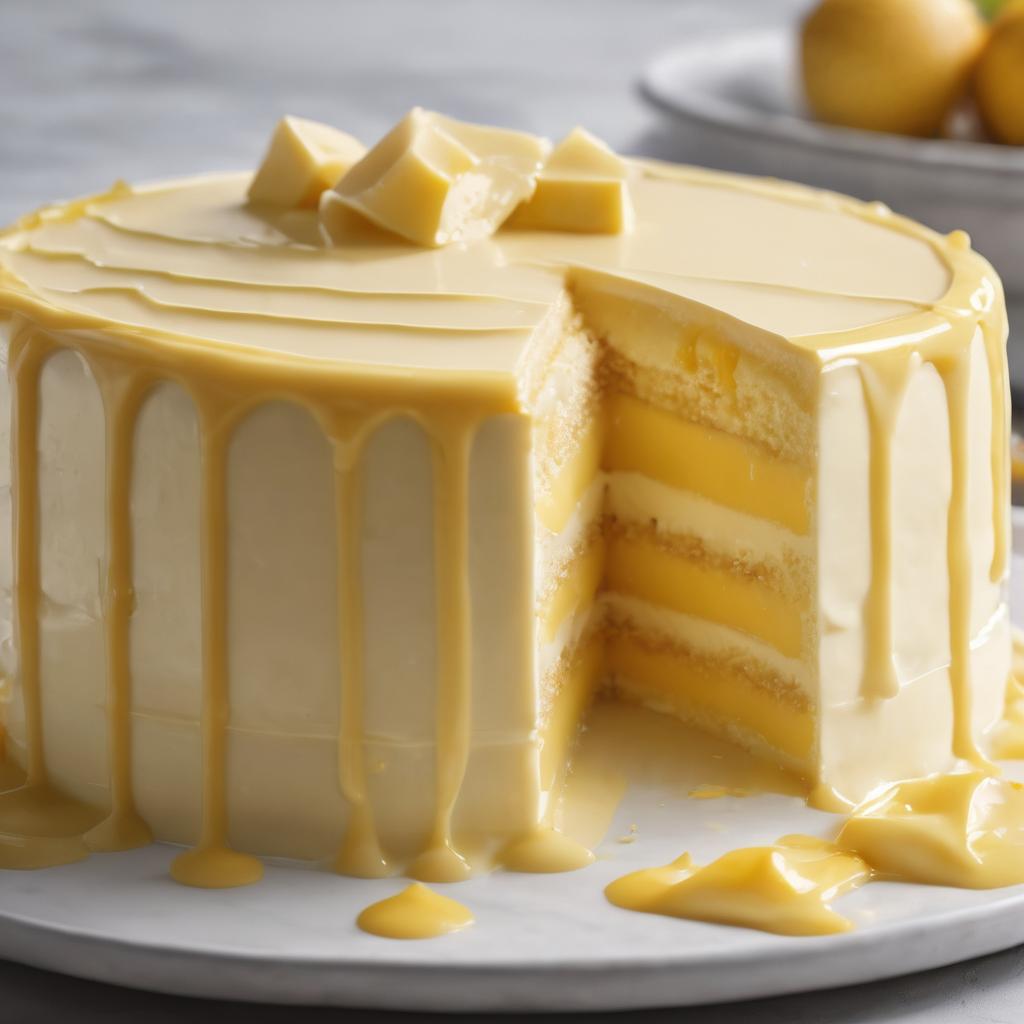 Luscious Vanilla Custard Layered Cake