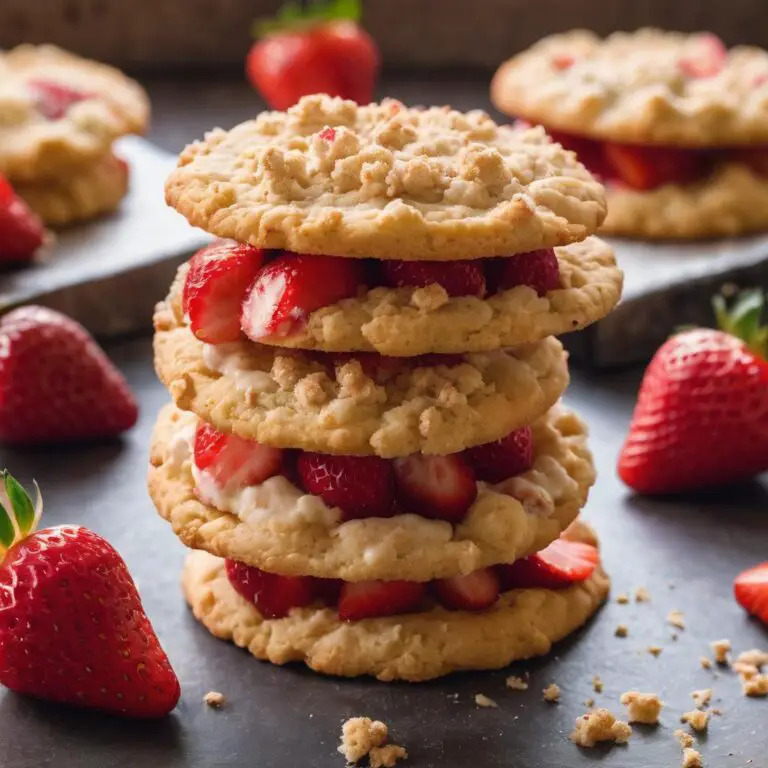 Strawberry White Chocolate Cookies with Graham Cracker Crumble