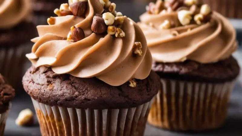 Velvety Nutella Buttercream Cupcakes