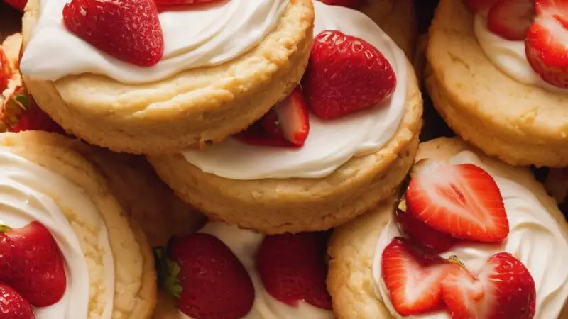 Strawberry Heart Cream Cheese Cookies