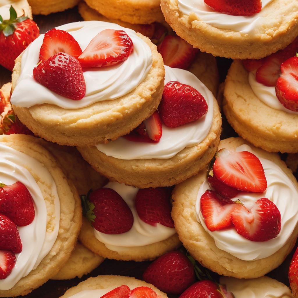 Strawberry Heart Cream Cheese Cookies