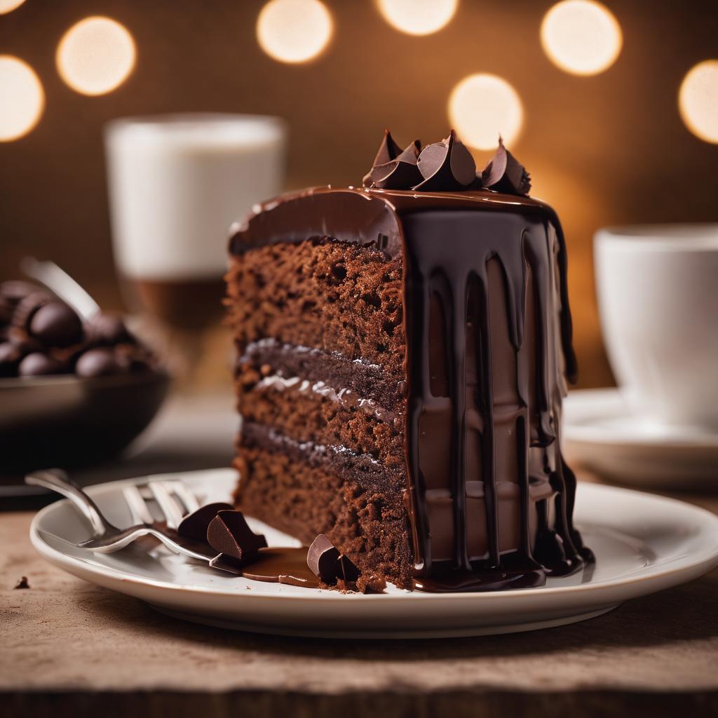 Decadent Fudgy Chocolate Cake with Silky Ganache