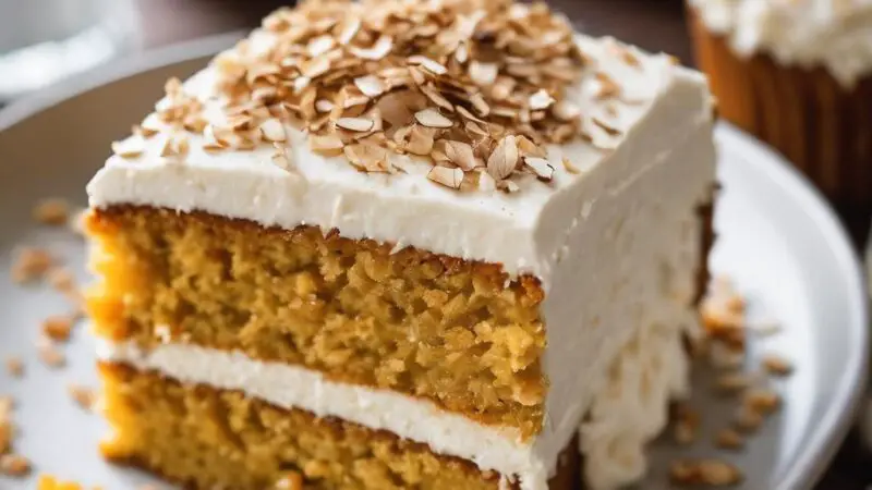 Autumnal Pumpkin-Coconut Layer Cake with Brown Butter Cream Cheese Frosting