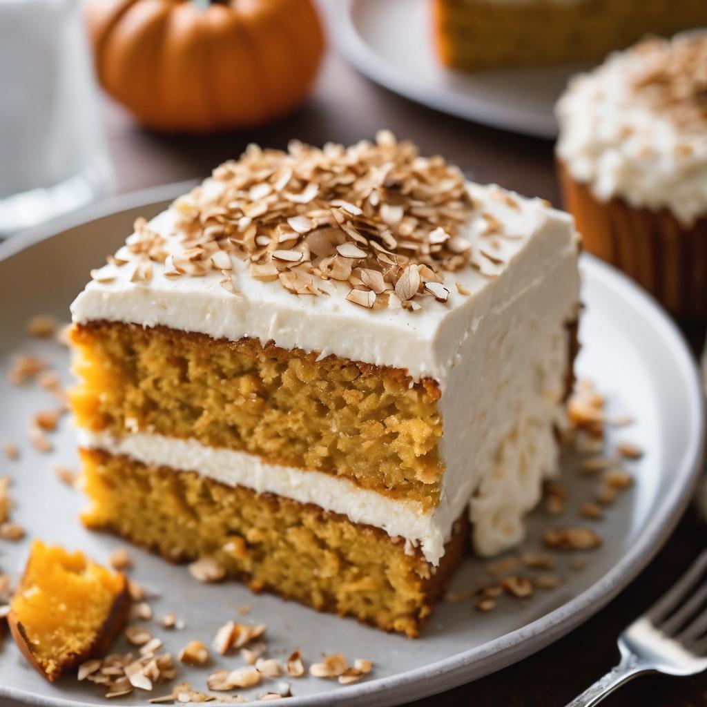 Autumnal Pumpkin-Coconut Layer Cake with Brown Butter Cream Cheese Frosting