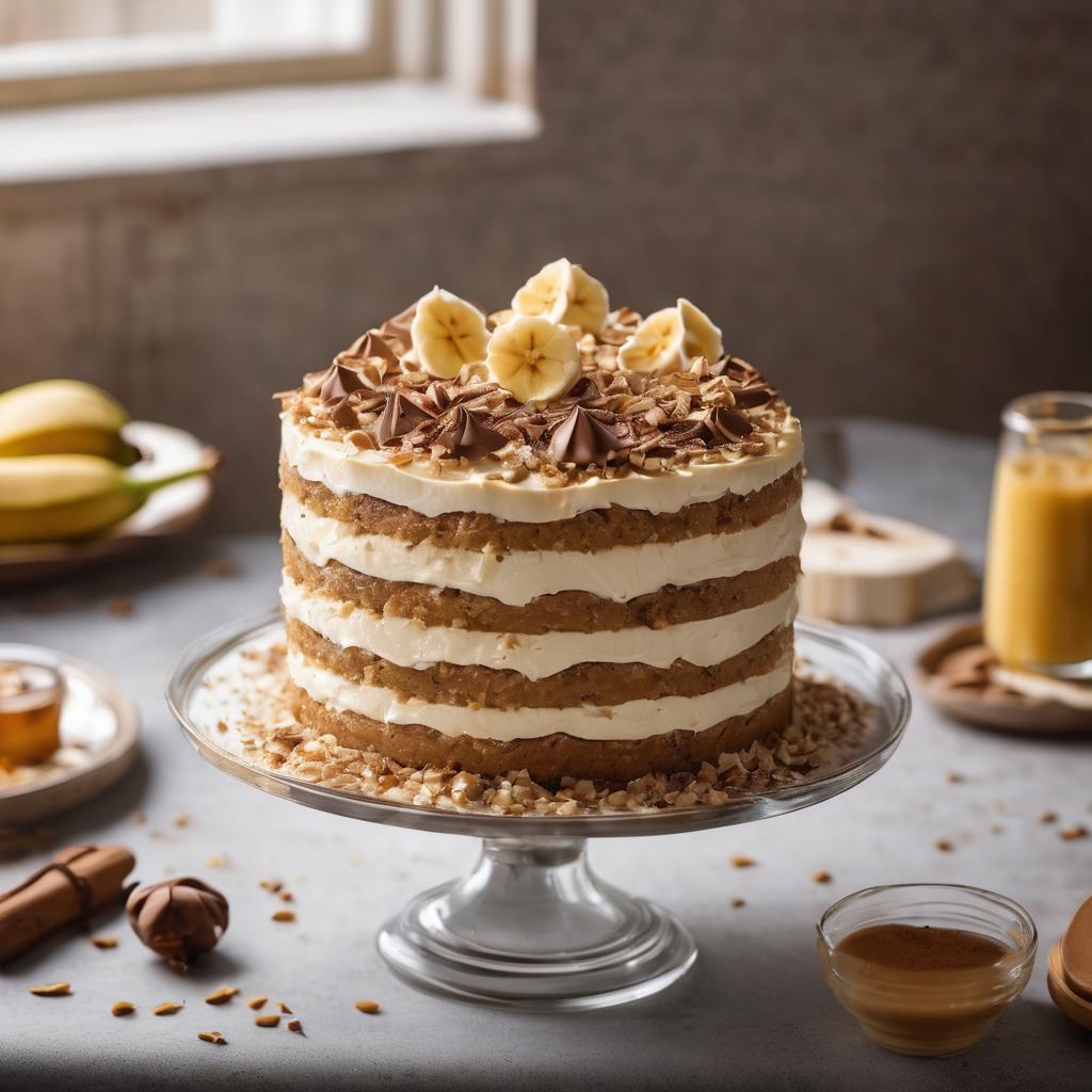 Banana Toffee Chocolate Cake