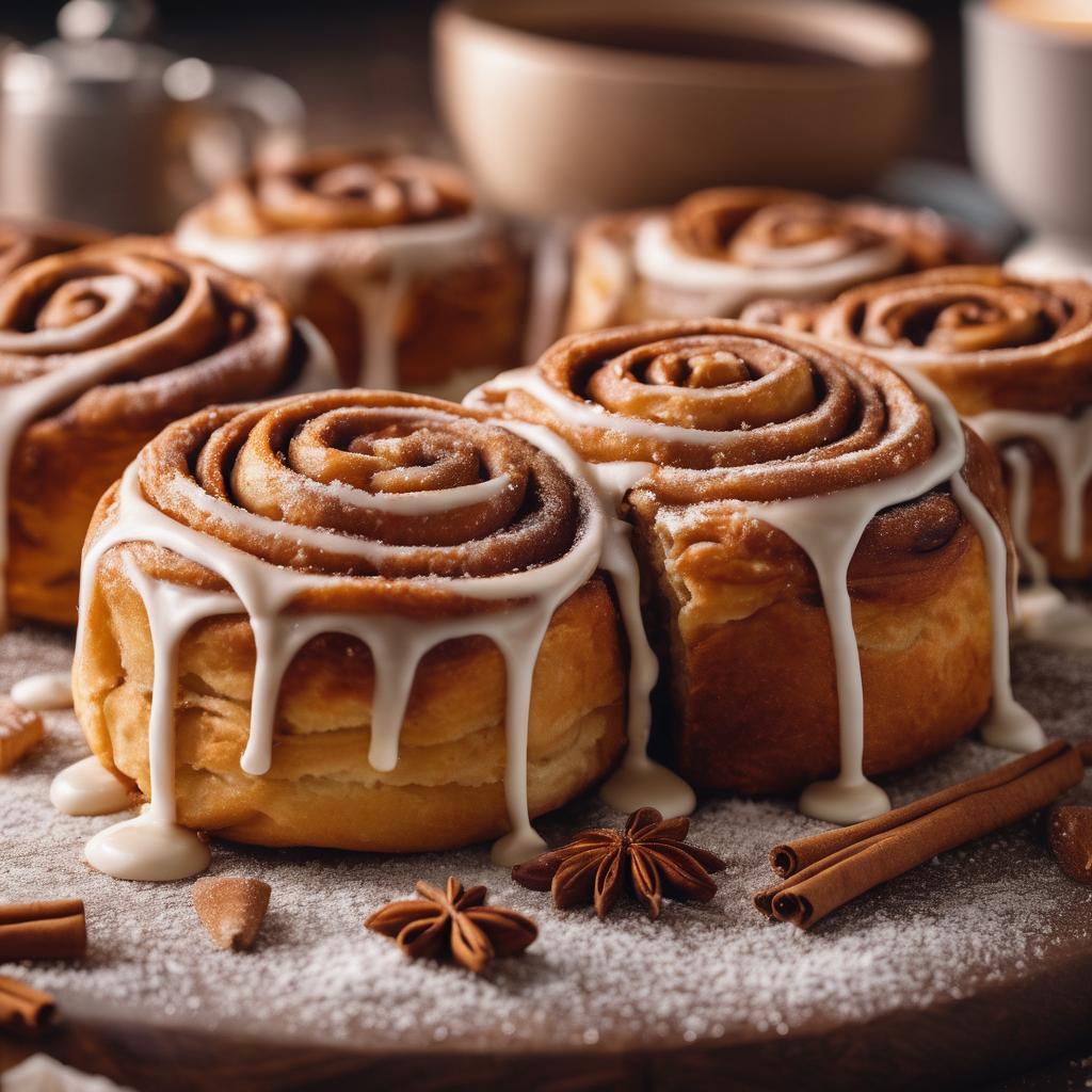 Spiced Molasses Rolls with Sweet Cinnamon Icing