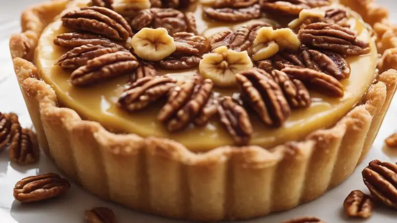 Caramel Banana Pecan Tart