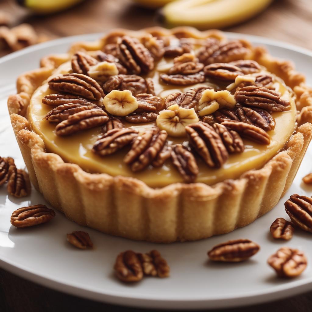 Caramel Banana Pecan Tart