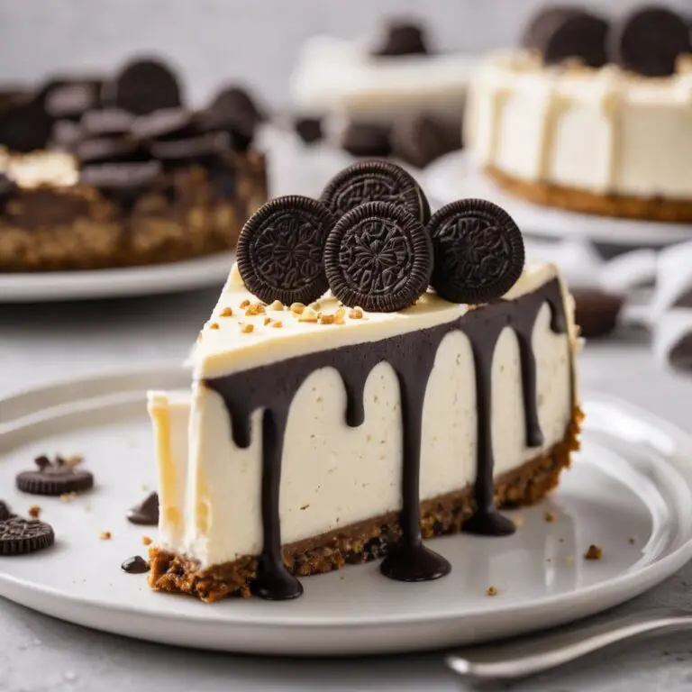 Gluten-Free Oreo Cheesecake with White Chocolate Ganache