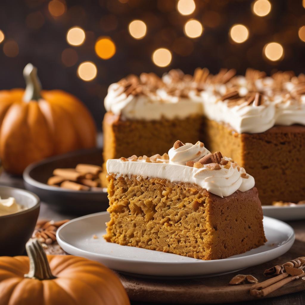 Pumpkin Spice Snack Cake with Pumpkin Whipped Honey Cream Cheese Frosting