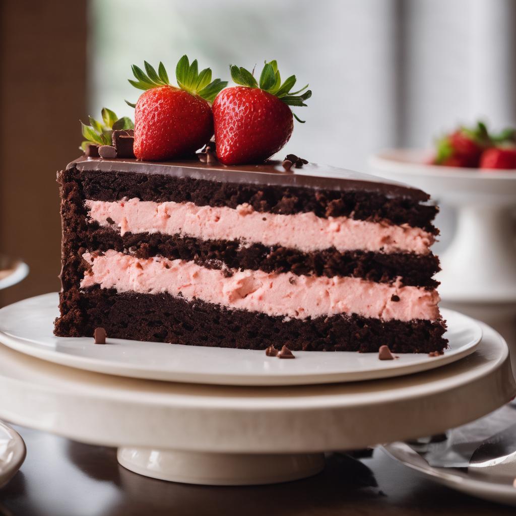 Gluten-Free and Dairy-Free Dark Chocolate Cake with Strawberry Buttercream