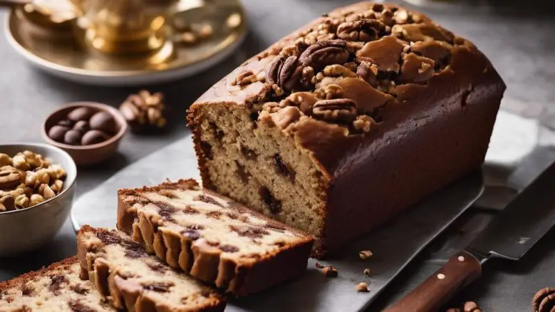 Aromatic Coffee and Walnut Loaf Cake