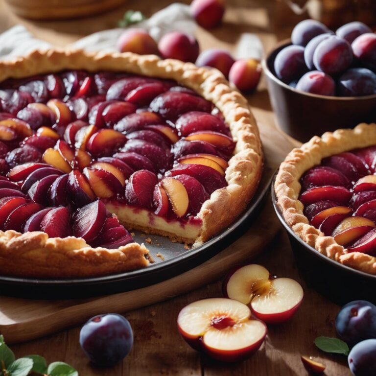 Homestyle Plum Yeast Sheet Cake