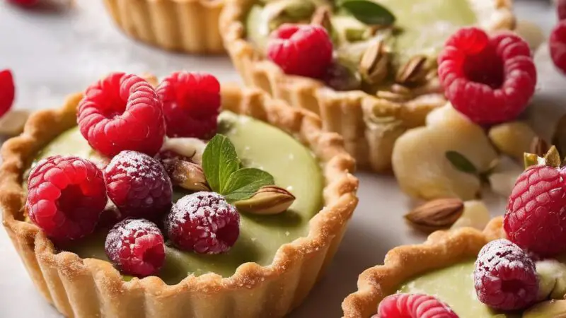 Raspberry-Pistachio Tartelettes