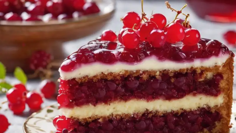 Radiant Red Currant Cream Cake