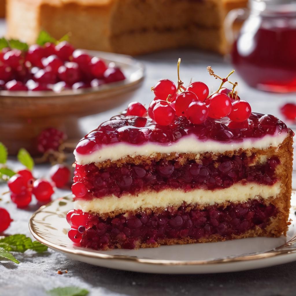 Radiant Red Currant Cream Cake