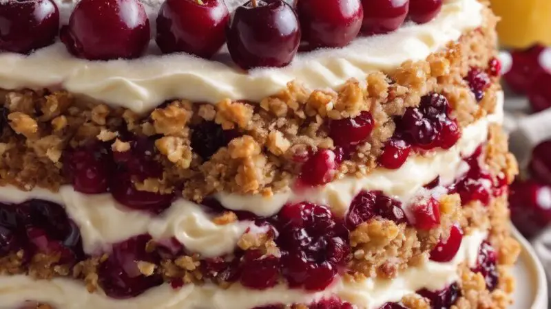 Cherry Crumble Delight Cake