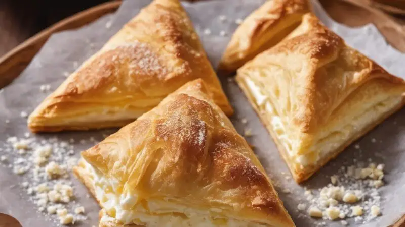 Creamy Quark Puff Pastry Triangles